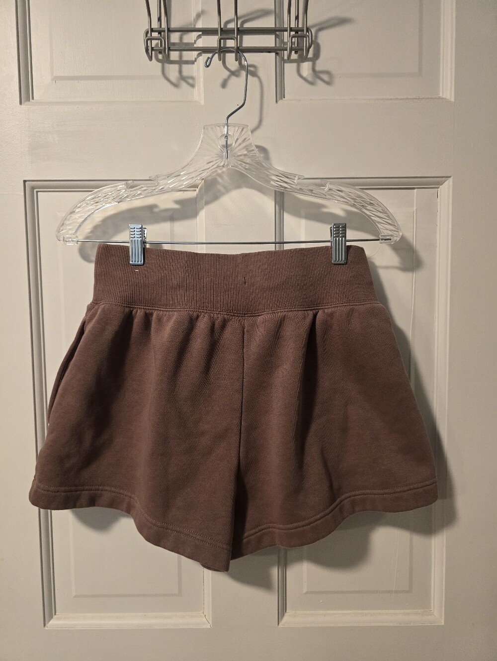 Nike Women's Rose Brown Drawstring Fleece Athletic Shorts - Picture 2 of 7
